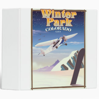 Winter Park colorado vintage travel poster Binder