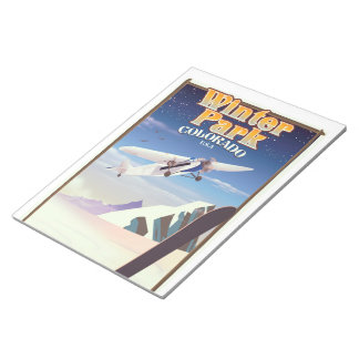 Winter Park colorado vintage travel poster Notepad