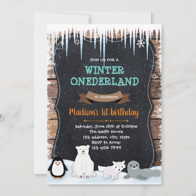 winter party arctic theme Invitation (Front)