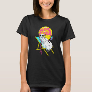 Winter Party Deck Chair Parody Melting Snowman T-Shirt