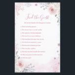 Winter Pastel Pink Snowflake Find The Guest Game<br><div class="desc">Winter Pastel Pink Snowflake Sleigh Baby Shower Find The Guest Game</div>