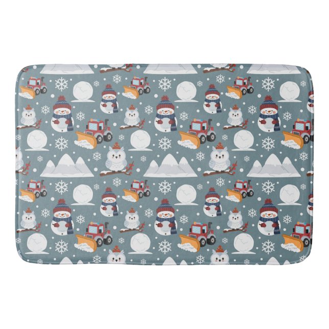 Winter Pattern Bath Mat (Front)