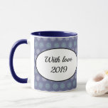 Winter Pattern Blue and White Snowflakes Mug<br><div class="desc">Create a beautiful Christmas gift for everyone you love. Personalize the message.</div>