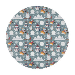 Winter Pattern Cutting Board
