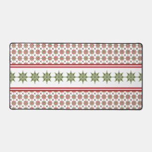 Winter Pattern Snowflake Theme Holiday Christmas Desk Mat