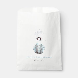 Winter Penguin Baby Shower Favour Bag