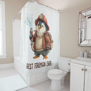 Winter Penguin Firefighter Ping Pong Paddle