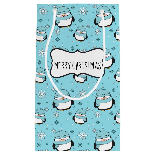 Winter Penguin Gift Bag (Small) (Front)