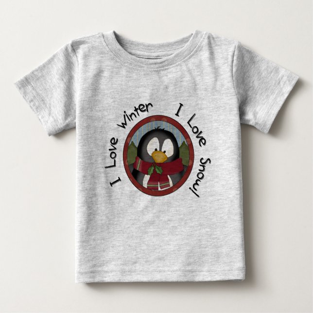 Winter Penguin Holiday Tshirts and Gifts (Front)
