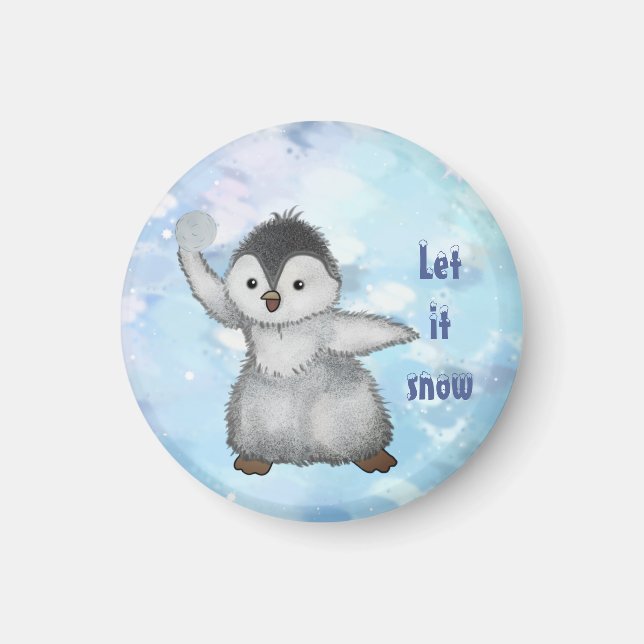 winter penguin magnet (Front)