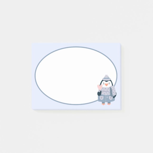 Winter Penguin Post-It Notes (Front)
