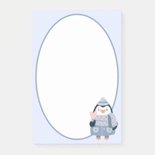 Winter Penguin Post-It Notes