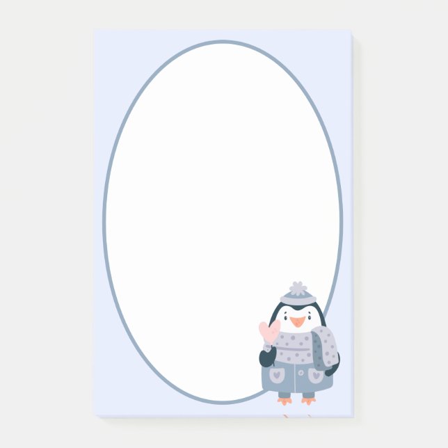 Winter Penguin Post-It Notes (Front)