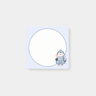 Winter Penguin Post-It Notes