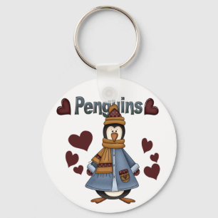 Winter Penguin Tshirts and Gifts Keychain