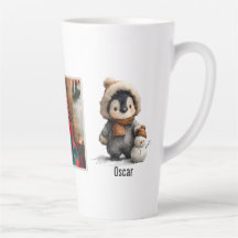 Winter Penguin with Snowman Design