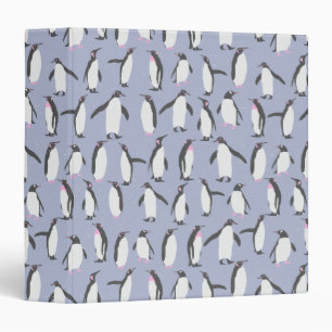 Winter Penguins seamless pattern + your ideas Binder