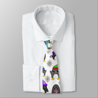 Winter Penguins Tie