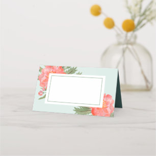 Winter Peony Place Card