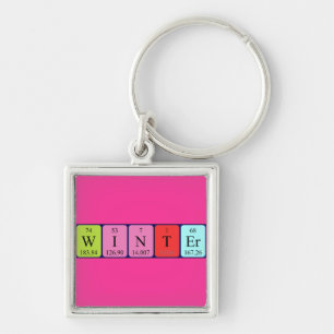 Winter periodic table name keyring