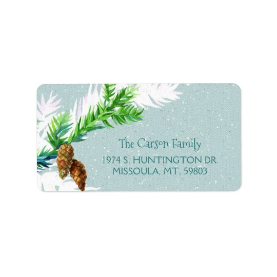 Winter Pine Cones Holiday Address