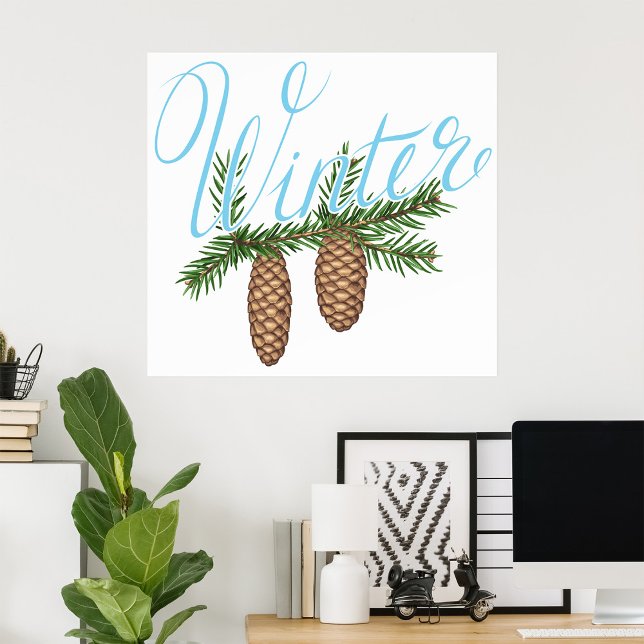 Winter Pine Cones Poster (Creator Uploaded)