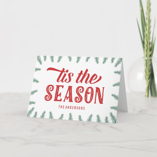 Winter Pine | Folded Greeting Card (Front)