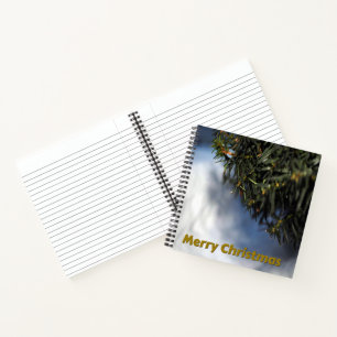 Winter Pine Tree and Snow Notebook