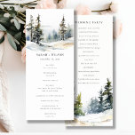 Winter Pine Trees Snow Landscape Wedding Progrom Invitation<br><div class="desc">It’s very easy to customize,  with your personal details. If you need any other matching product or customization,  kindly message via Zazzle.</div>