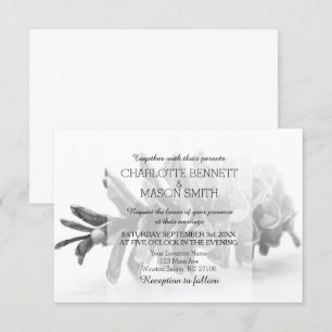 Winter Pinecone and Snowflakes Wedding Card