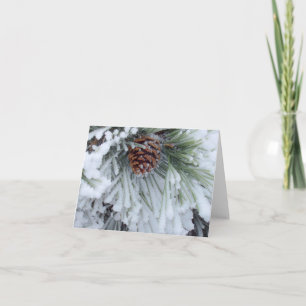 Winter Pinecone Card