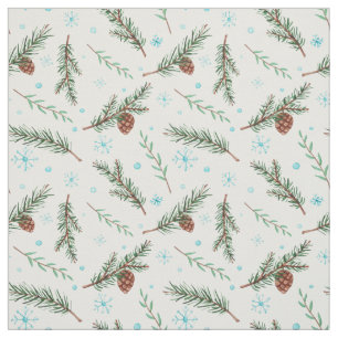 winter pinecone fabric