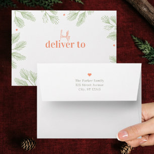 Winter Pines Christmas Holiday Card Envelopes