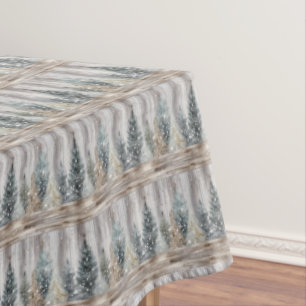Winter Pines & Holiday Sentiments Tablecloth