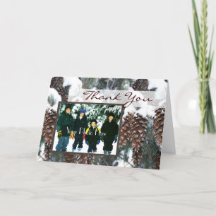 Winter Pines Photo Thank You Card