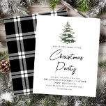 Winter Pines | Plaid Christmas Budget Invitation<br><div class="desc">Looking for the perfect Christmas party invitation that is affordable and customizable? Look no further than this stunning winter forest Christmas tree design! With its dusting of snow and clean white background, this paper invitation is the perfect way to set the tone for your holiday celebration. And with its black...</div>