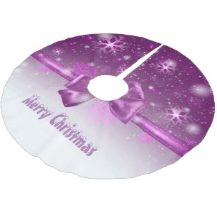 Winter Pink Brushed Polyester Tree Skirt