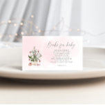 Winter Pink Christmas tree books for baby ticket Enclosure Card<br><div class="desc">Winter Pink Christmas tree books for baby ticket. Baby it's cold outside baby shower books for baby ticket. 
Matching items are available.</div>