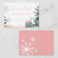 Winter Pink Diaper Raffle Card
