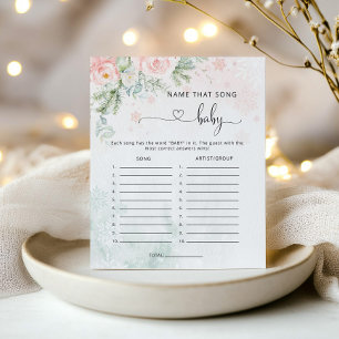 Winter pink eucalyptus Name that song baby shower