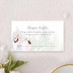 Winter Pink Girl Baby Shower Diaper Raffle Enclosure Card<br><div class="desc">Winter Christmas Theme Girl Baby Shower Diaper Raffle Ticket. Click the "Customize Further" button to edit. Matching items in our store Cava party design.</div>