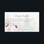 Winter Pink Girl Baby Shower Diaper Raffle Enclosure Card<br><div class="desc">Winter Christmas Theme Girl Baby Shower Diaper Raffle Ticket. Click the "Customize Further" button to edit. Matching items in our store Cava party design.</div>