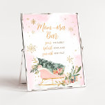 Winter Pink Gold Snowflake Mom Osa Bar Poster<br><div class="desc">Make your event special with this Cold Outside Baby Shower with our cute and lovely printable Mom Osa Bar Sign featuring adorable Pink Sleigh theme. Download,  personalize,  and create lasting memories with this perfect touch for your joyous celebration!

BS583</div>