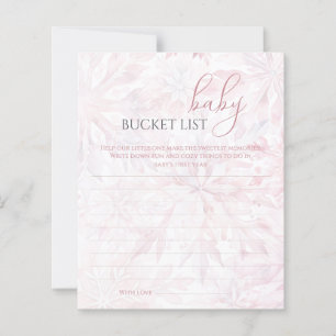 Winter Pink Snowflake Baby Bucket List