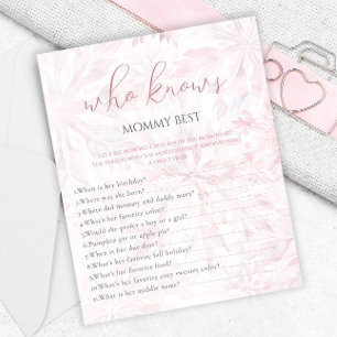 Winter Pink Snowflake Who Knows Mommy Game