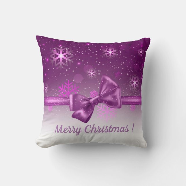 Winter Pink Throw Pillow (Front)