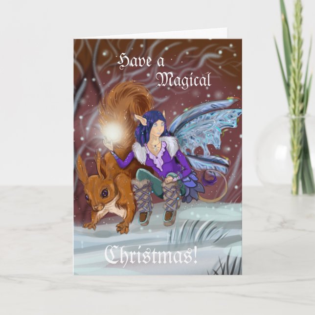 Winter Pixie Holiday Card (Front)