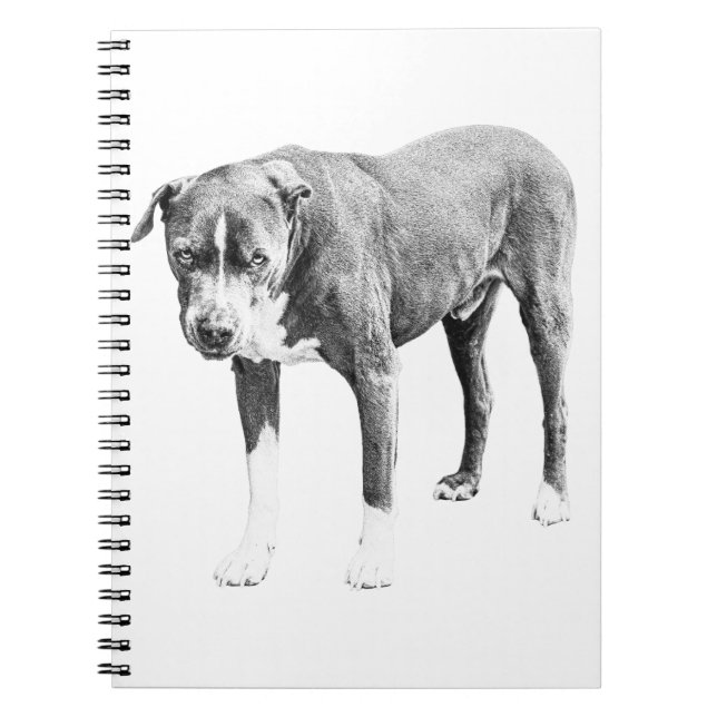 Winter Plans Pit Bull Notebook (Front)