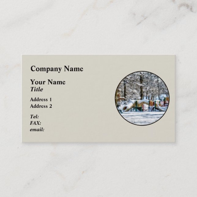 Winter Playground Business Card (Front)