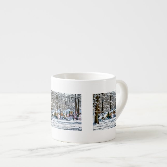 Winter Playground Espresso Cup (Front Right)